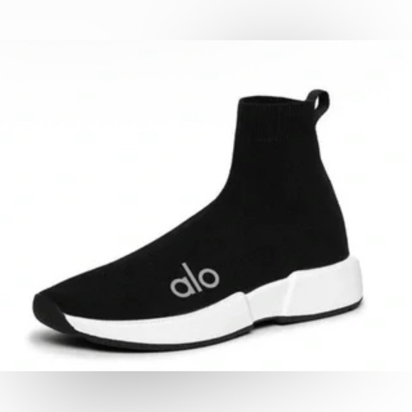 Alo Yoga Velocity Knit Black Sneakers - Picture 6 of 8